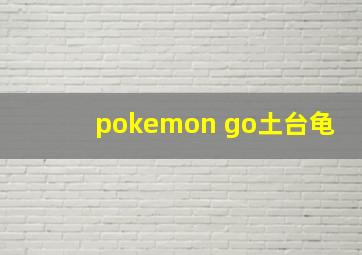 pokemon go土台龟